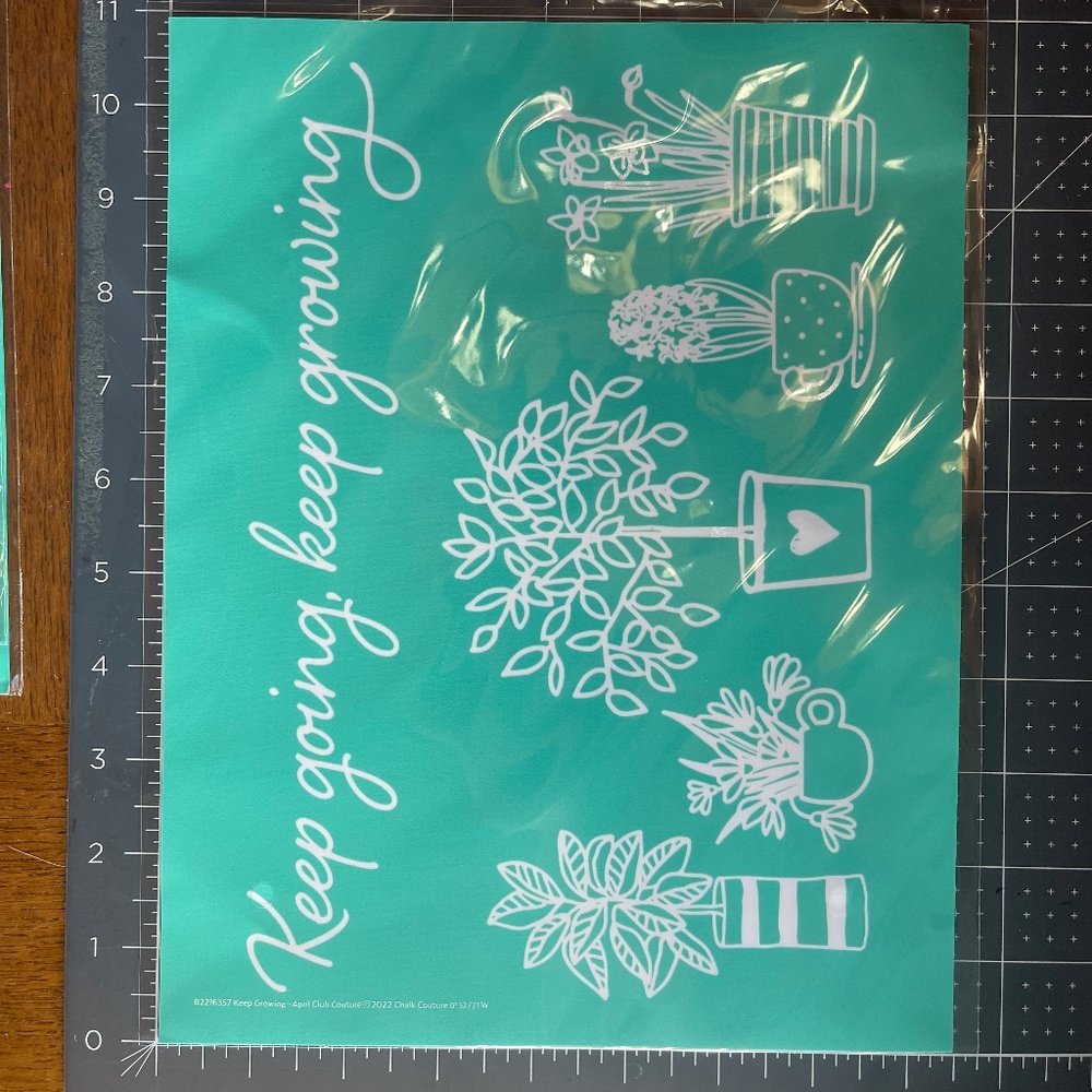 NEW Chalk Couture B Size Transfer - Keep Growing - B2216357